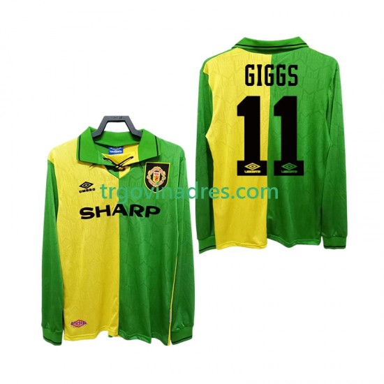 Muški Gostujući Dres Manchester United GIGGS 11 Retro 1992 1994 s Dugim Rukavima Muški Gostujući Dres Manchester United GIGGS 11 Retro 1992 1994 s Dugim Rukavima