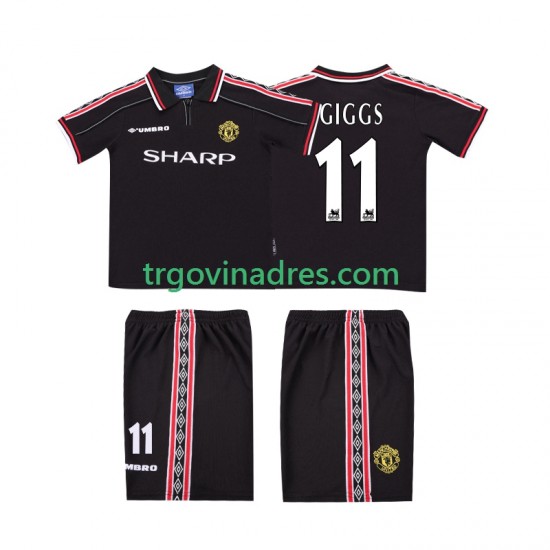 Dječji Gostujući Dres Manchester United GIGGS 11 Retro 1998 1999 s Kratkih Rukava Dječji Gostujući Dres Manchester United GIGGS 11 Retro 1998 1999 s Kratkih Rukava