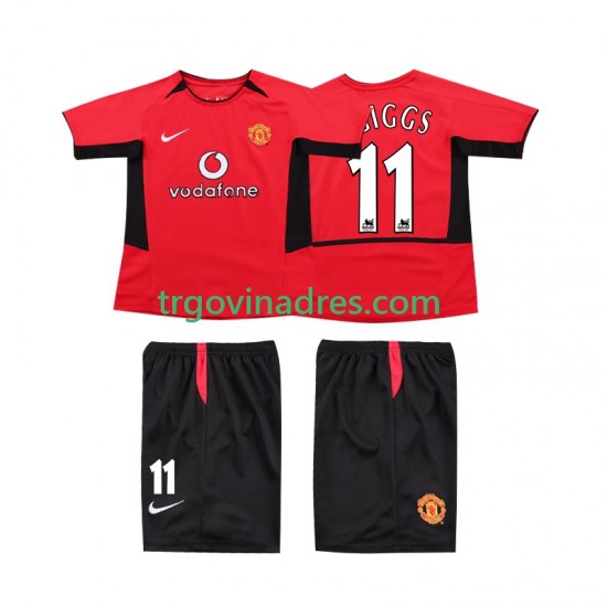Dječji Domaći Dres Manchester United GIGGS 11 Retro 2004 2002 s Kratkih Rukava Dječji Domaći Dres Manchester United GIGGS 11 Retro 2004 2002 s Kratkih Rukava