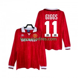 Muški Domaći Dres Manchester United GIGGS 11 Retro 1992 1994 s Dugim Rukavima Muški Domaći Dres Manchester United GIGGS 11 Retro 1992 1994 s Dugim Rukavima