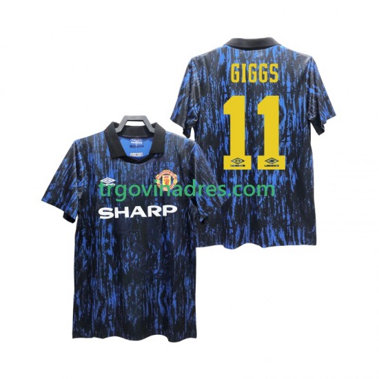 Muški Domaći Dres Manchester United GIGGS 11 Retro 1993 s Kratkih Rukava Muški Domaći Dres Manchester United GIGGS 11 Retro 1993 s Kratkih Rukava