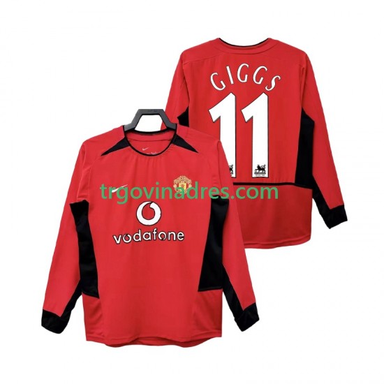 Muški Domaći Dres Manchester United GIGGS 11 Retro 2004 2002 s Dugim Rukavima Muški Domaći Dres Manchester United GIGGS 11 Retro 2004 2002 s Dugim Rukavima