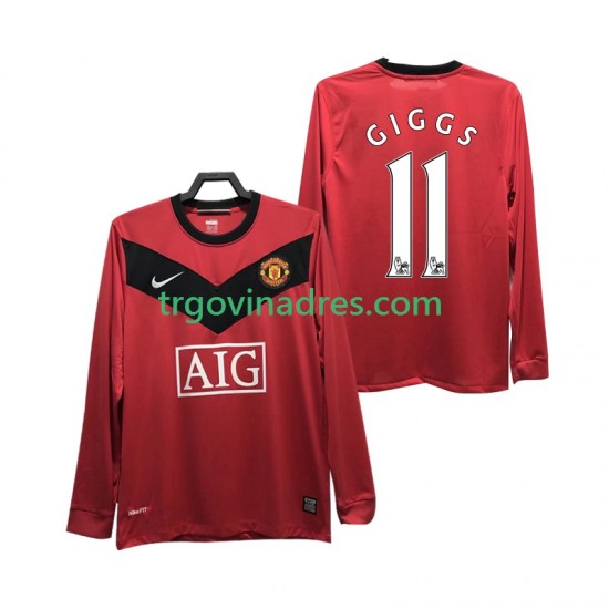 Muški Domaći Dres Manchester United GIGGS 11 Retro 2009 2010 s Dugim Rukavima Muški Domaći Dres Manchester United GIGGS 11 Retro 2009 2010 s Dugim Rukavima