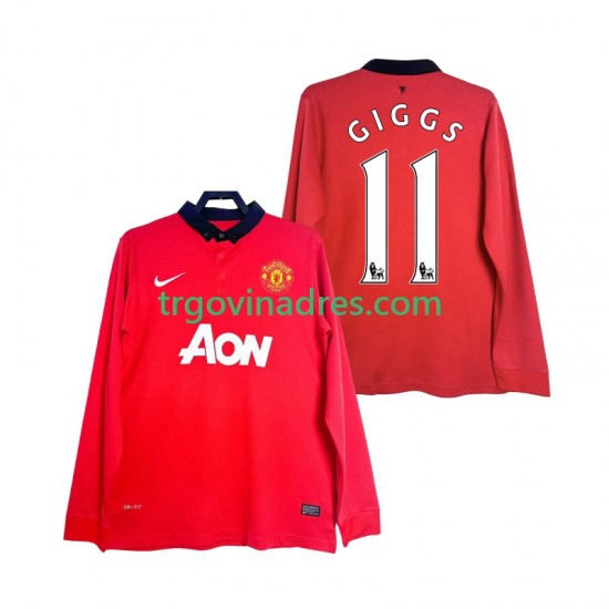 Muški Domaći Dres Manchester United GIGGS 11 Retro 2013 2014 s Dugim Rukavima Muški Domaći Dres Manchester United GIGGS 11 Retro 2013 2014 s Dugim Rukavima