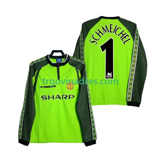 Muški Domaći Golmanski Dres Manchester United SCHMEICHEL 1 Retro 2000 1998 s Dugim Rukavima Muški Domaći Golmanski Dres Manchester United SCHMEICHEL 1 Retro 2000 1998 s Dugim Rukavima