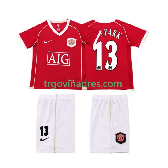 Dječji Domaći Dres Manchester United J.S.PARK 13 Retro 2007 2006 s Kratkih Rukava Dječji Domaći Dres Manchester United J.S.PARK 13 Retro 2007 2006 s Kratkih Rukava