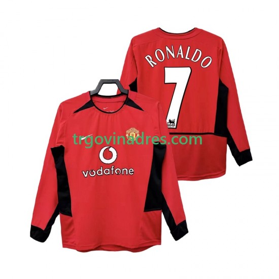 Muški Domaći Dres Manchester United RONALDO 7 Retro 2004 2002 s Dugim Rukavima Muški Domaći Dres Manchester United RONALDO 7 Retro 2004 2002 s Dugim Rukavima