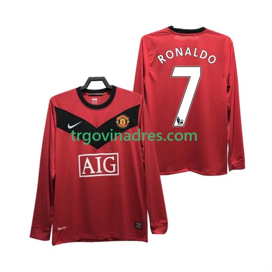 Muški Domaći Dres Manchester United RONALDO 7 Retro 2009 2010 s Dugim Rukavima Muški Domaći Dres Manchester United RONALDO 7 Retro 2009 2010 s Dugim Rukavima