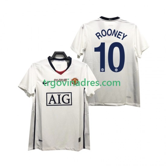 Muški Gostujući Dres Manchester United ROONEY 10 Retro Champions League 2009 2008 s Kratkih Rukava Muški Gostujući Dres Manchester United ROONEY 10 Retro Champions League 2009 2008 s Kratkih Rukava
