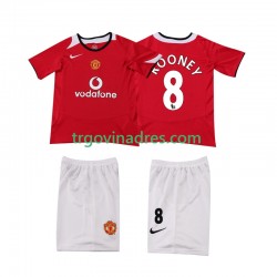 Dječji Domaći Dres Manchester United ROONEY 8 Retro 2005 2006 s Kratkih Rukava Dječji Domaći Dres Manchester United ROONEY 8 Retro 2005 2006 s Kratkih Rukava