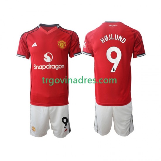 Dječji Domaći Dres Manchester United Rasmus Hojlund 9 2025-2026 s Kratkih Rukava Dječji Domaći Dres Manchester United Rasmus Hojlund 9 2025-2026 s Kratkih Rukava