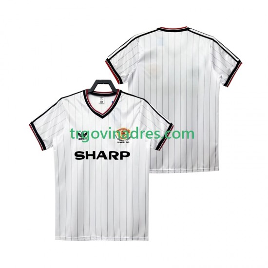 Muški Gostujući Dres Manchester United Retro 1983 1984 s Kratkih Rukava Muški Gostujući Dres Manchester United Retro 1983 1984 s Kratkih Rukava