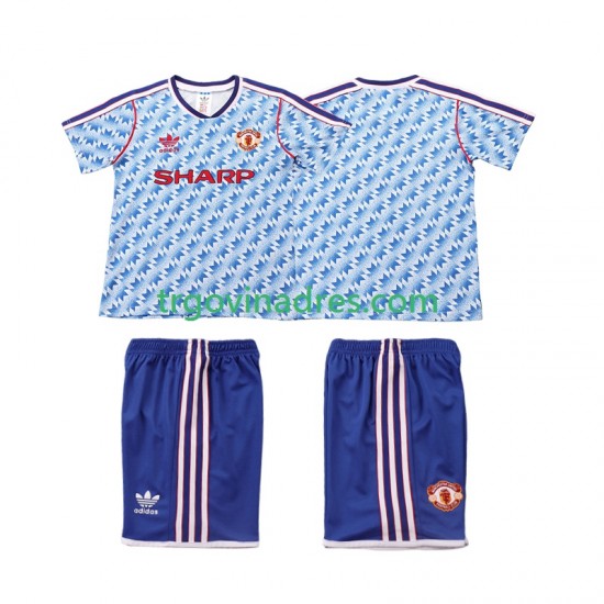 Dječji Gostujući Dres Manchester United Retro 1990 1992 s Kratkih Rukava Dječji Gostujući Dres Manchester United Retro 1990 1992 s Kratkih Rukava