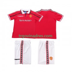 Dječji Domaći Dres Manchester United Retro 1998 1999 s Kratkih Rukava Dječji Domaći Dres Manchester United Retro 1998 1999 s Kratkih Rukava