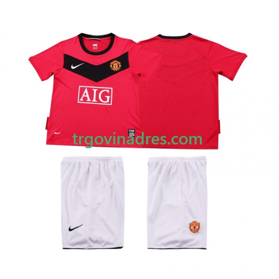 Dječji Domaći Dres Manchester United Retro 2009 2010 s Kratkih Rukava Dječji Domaći Dres Manchester United Retro 2009 2010 s Kratkih Rukava