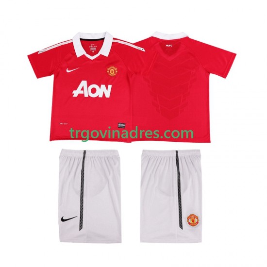 Dječji Domaći Dres Manchester United Retro 2011 2010 s Kratkih Rukava Dječji Domaći Dres Manchester United Retro 2011 2010 s Kratkih Rukava