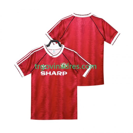 Muški Domaći Dres Manchester United Retro 1990 1992 s Kratkih Rukava Muški Domaći Dres Manchester United Retro 1990 1992 s Kratkih Rukava