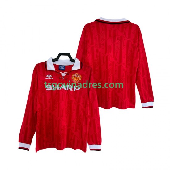 Muški Domaći Dres Manchester United Retro 1992 1994 s Dugim Rukavima Muški Domaći Dres Manchester United Retro 1992 1994 s Dugim Rukavima