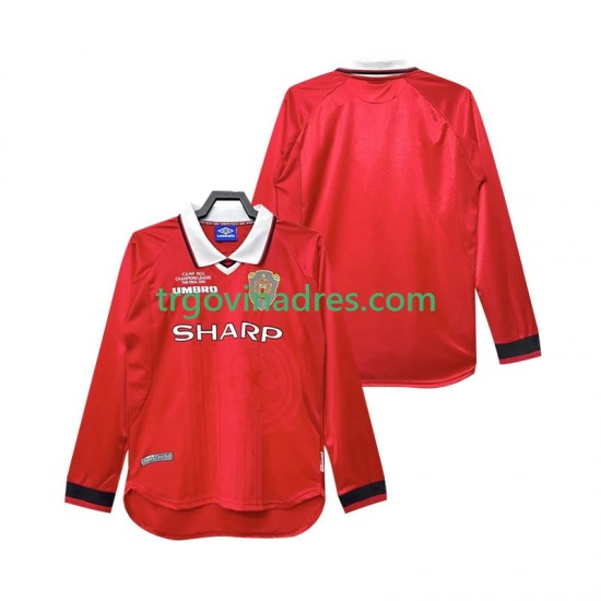 Muški Domaći Dres Manchester United Retro 2000 1999 s Dugim Rukavima Muški Domaći Dres Manchester United Retro 2000 1999 s Dugim Rukavima