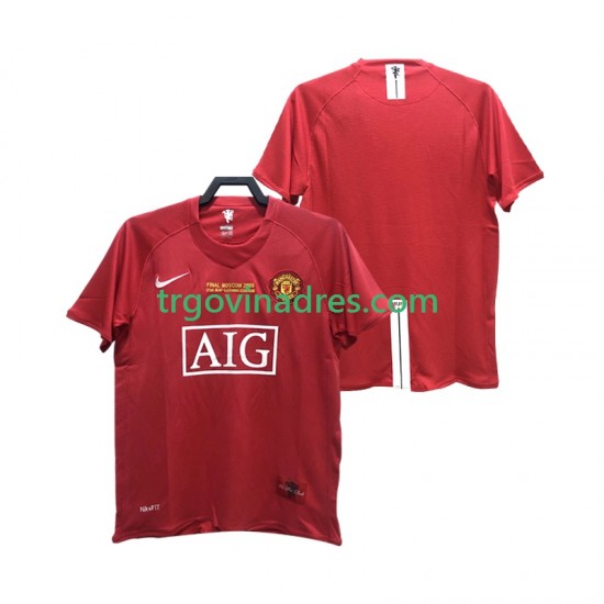 Muški Domaći Dres Manchester United Retro 2007 2008 s Kratkih Rukava Muški Domaći Dres Manchester United Retro 2007 2008 s Kratkih Rukava