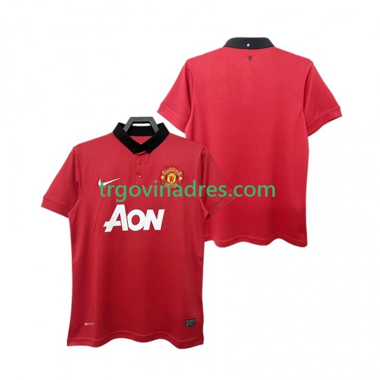 Muški Domaći Dres Manchester United Retro 2013 2014 s Kratkih Rukava Muški Domaći Dres Manchester United Retro 2013 2014 s Kratkih Rukava