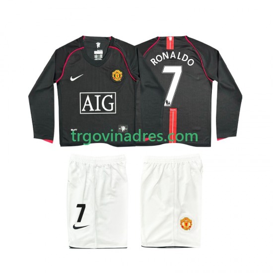 Dječji Gostujući Dres Manchester United Ronaldo 7 Retro 2007 2008 s Dugim Rukavima Dječji Gostujući Dres Manchester United Ronaldo 7 Retro 2007 2008 s Dugim Rukavima