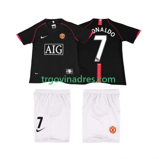 Dječji Gostujući Dres Manchester United Ronaldo 7 Retro 2007 2008 s Kratkih Rukava Dječji Gostujući Dres Manchester United Ronaldo 7 Retro 2007 2008 s Kratkih Rukava
