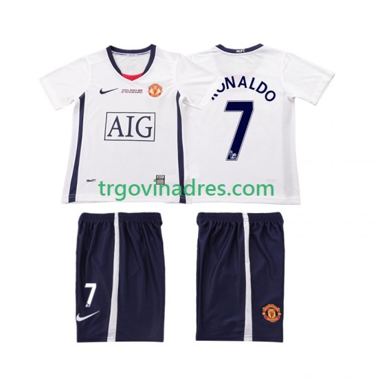 Dječji Gostujući Dres Manchester United Ronaldo 7 Retro Champions League 2009 2008 s Kratkih Rukava Dječji Gostujući Dres Manchester United Ronaldo 7 Retro Champions League 2009 2008 s Kratkih Rukava