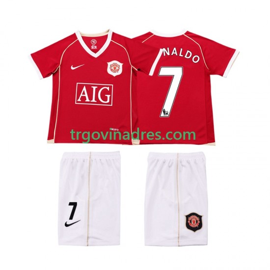 Dječji Domaći Dres Manchester United Ronaldo 7 Retro 2007 2006 s Kratkih Rukava Dječji Domaći Dres Manchester United Ronaldo 7 Retro 2007 2006 s Kratkih Rukava