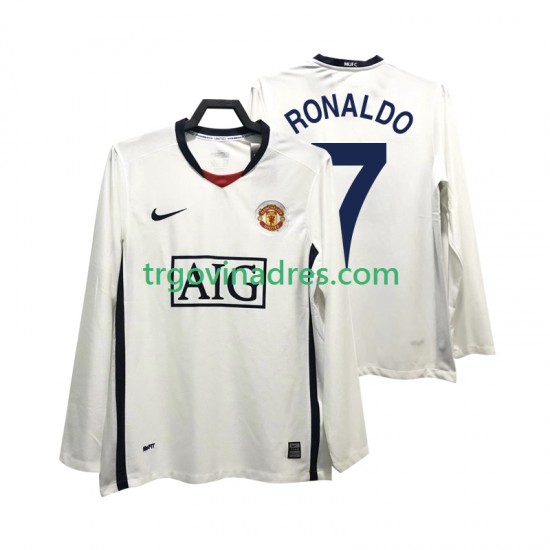 Muški Gostujući Dres Manchester United Ronaldo 7 Retro Premier League 2009 2008 s Dugim Rukavima Muški Gostujući Dres Manchester United Ronaldo 7 Retro Premier League 2009 2008 s Dugim Rukavima
