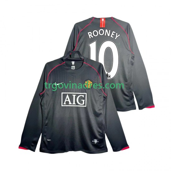 Muški Gostujući Dres Manchester United Rooney 10 Retro 2007 2008 s Dugim Rukavima Muški Gostujući Dres Manchester United Rooney 10 Retro 2007 2008 s Dugim Rukavima