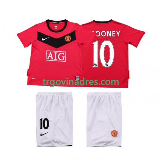 Dječji Domaći Dres Manchester United Rooney 10 Retro 2009 2010 s Kratkih Rukava Dječji Domaći Dres Manchester United Rooney 10 Retro 2009 2010 s Kratkih Rukava