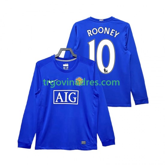 Muški Treći Dres Manchester United Rooney 10 Retro 2009 2008 s Dugim Rukavima Muški Treći Dres Manchester United Rooney 10 Retro 2009 2008 s Dugim Rukavima