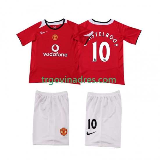 Dječji Domaći Dres Manchester United Ruud van Nistelrooy Retro 2005 2006 s Kratkih Rukava Dječji Domaći Dres Manchester United Ruud van Nistelrooy Retro 2005 2006 s Kratkih Rukava