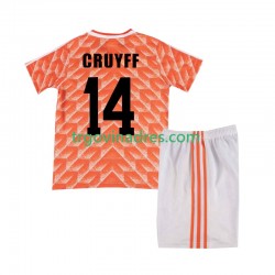Dječji Domaći Dres Nizozemska Cruyff 14 Retro 1988 s Kratkih Rukava Dječji Domaći Dres Nizozemska Cruyff 14 Retro 1988 s Kratkih Rukava