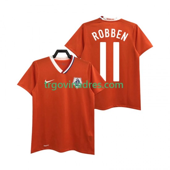 Muški Domaći Dres Nizozemska ROBBEN 11 Retro 2008 s Kratkih Rukava Muški Domaći Dres Nizozemska ROBBEN 11 Retro 2008 s Kratkih Rukava