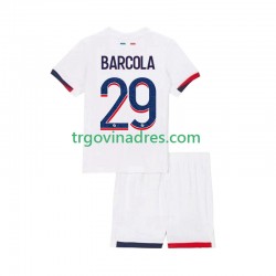 Dječji Gostujući Dres Paris Saint-Germain Bradley Barcola 29 2024-2025 s Kratkih Rukava Dječji Gostujući Dres Paris Saint-Germain Bradley Barcola 29 2024-2025 s Kratkih Rukava