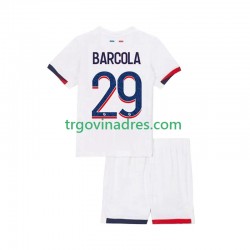 Dječji Gostujući Dres Paris Saint-Germain Bradley Barcola 29 2025-2026 s Kratkih Rukava Dječji Gostujući Dres Paris Saint-Germain Bradley Barcola 29 2025-2026 s Kratkih Rukava