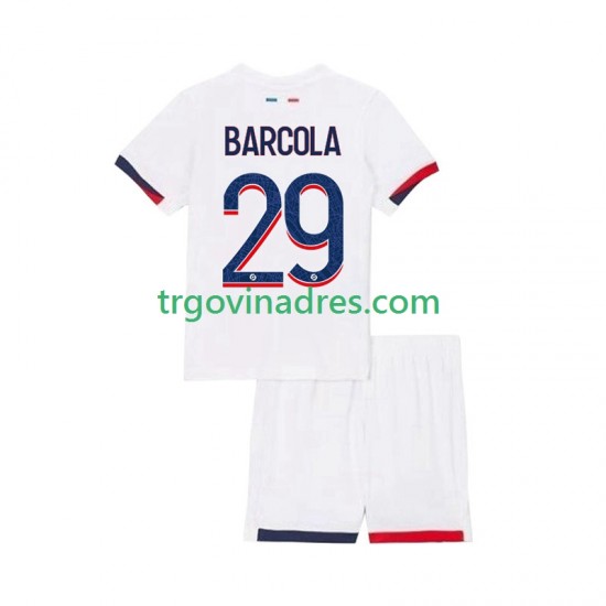 Dječji Gostujući Dres Paris Saint-Germain Bradley Barcola 29 2025-2026 s Kratkih Rukava Dječji Gostujući Dres Paris Saint-Germain Bradley Barcola 29 2025-2026 s Kratkih Rukava