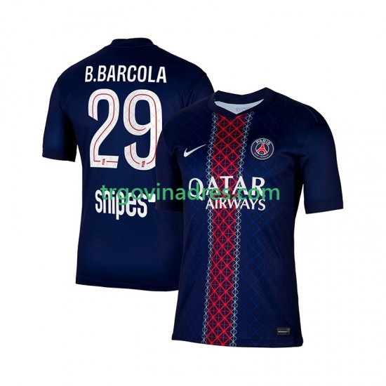 Muški Domaći Dres Paris Saint-Germain Bradley Barcola 29 2025-2026 s Kratkih Rukava Muški Domaći Dres Paris Saint-Germain Bradley Barcola 29 2025-2026 s Kratkih Rukava