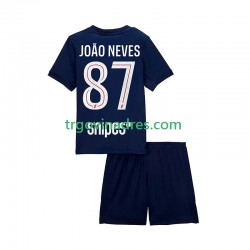 Dječji Domaći Dres Paris Saint-Germain Joao Neves 87 2025-2026 s Kratkih Rukava Dječji Domaći Dres Paris Saint-Germain Joao Neves 87 2025-2026 s Kratkih Rukava