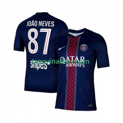 Muški Domaći Dres Paris Saint-Germain Joao Neves 87 2025-2026 s Kratkih Rukava Muški Domaći Dres Paris Saint-Germain Joao Neves 87 2025-2026 s Kratkih Rukava