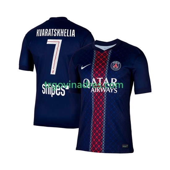 Muški Domaći Dres Paris Saint-Germain Khvicha Kvaratskhelia 7 2025-2026 s Kratkih Rukava Muški Domaći Dres Paris Saint-Germain Khvicha Kvaratskhelia 7 2025-2026 s Kratkih Rukava