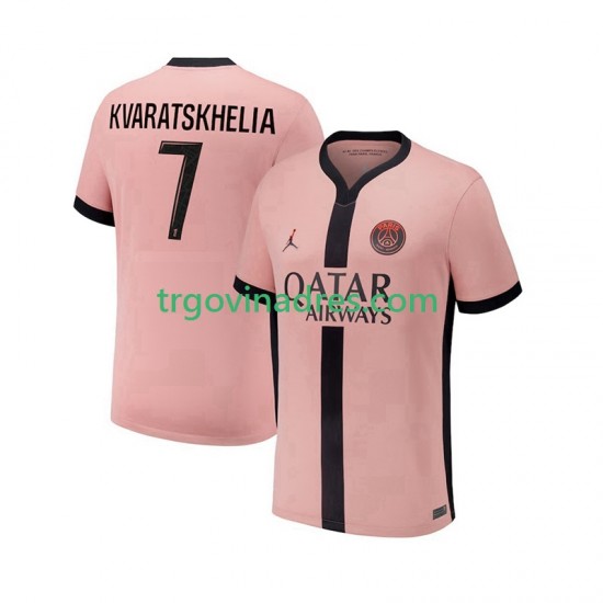 Muški Treći Dres Paris Saint-Germain Khvicha Kvaratskhelia 7 2024-2025 s Kratkih Rukava Muški Treći Dres Paris Saint-Germain Khvicha Kvaratskhelia 7 2024-2025 s Kratkih Rukava