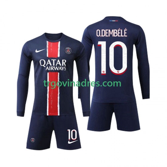 Dječji Domaći Dres Paris Saint-Germain O Dembele 10 2024-2025 s Dugim Rukavima Dječji Domaći Dres Paris Saint-Germain O Dembele 10 2024-2025 s Dugim Rukavima