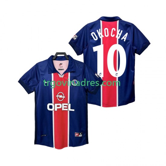 Muški Domaći Dres Paris Saint-Germain OKOCHA 10 Retro 1998 1999 s Kratkih Rukava Muški Domaći Dres Paris Saint-Germain OKOCHA 10 Retro 1998 1999 s Kratkih Rukava
