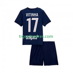 Dječji Domaći Dres Paris Saint-Germain Vitinha 17 2025-2026 s Kratkih Rukava Dječji Domaći Dres Paris Saint-Germain Vitinha 17 2025-2026 s Kratkih Rukava