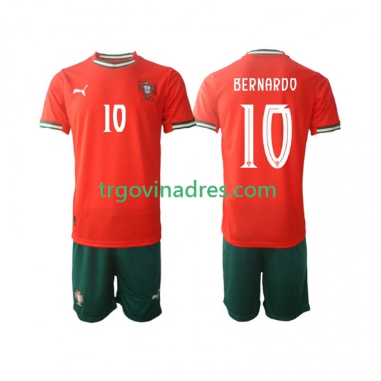 Dječji Domaći Dres Portugal Bernardo Silva 10 2025-2026 s Kratkih Rukava Dječji Domaći Dres Portugal Bernardo Silva 10 2025-2026 s Kratkih Rukava
