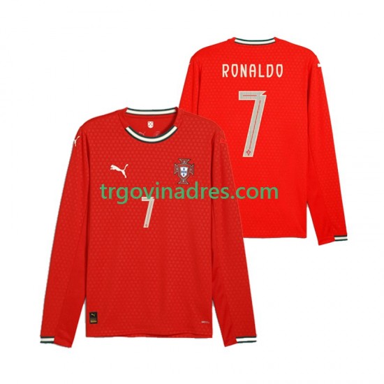 Muški Domaći Dres Portugal Cristiano Ronaldo 7 2025 s Dugim Rukavima Muški Domaći Dres Portugal Cristiano Ronaldo 7 2025 s Dugim Rukavima