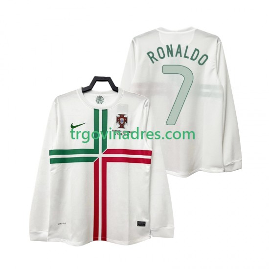 Muški Gostujući Dres Portugal Cristiano Ronaldo 7 Retro 2012 s Dugim Rukavima Muški Gostujući Dres Portugal Cristiano Ronaldo 7 Retro 2012 s Dugim Rukavima